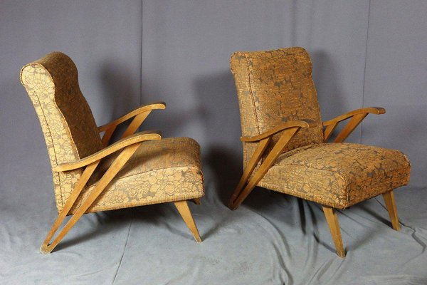 Vintage Beechwood Armchairs, Set of 2-WSV-1336917