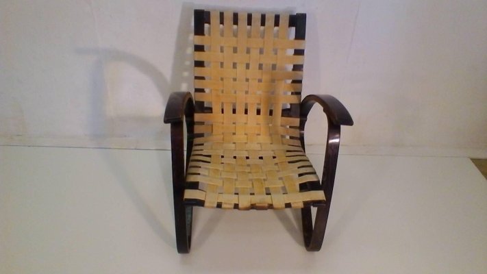 Vintage Beechwood Lounge Chair by Jan Vaněk, 1930s-TZ-602138