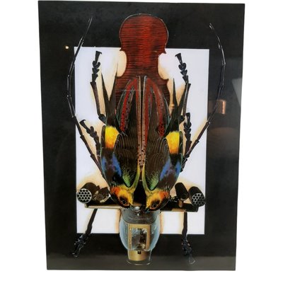 Vintage Beetle Spaceship Framed Poster-TCS-1156349