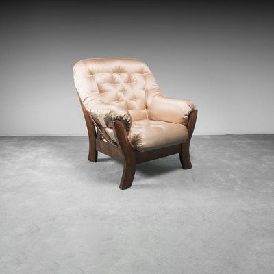 Vintage Beige Fabric Armchair, 1970s-ZLY-1172126