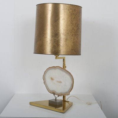 Vintage Belgian Agate Table Lamp, 1970s-GG-676470