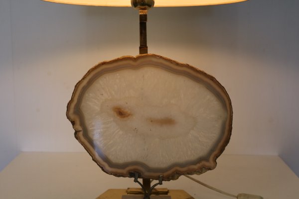 Vintage Belgian Agate Table Lamp, 1970s-GG-676470