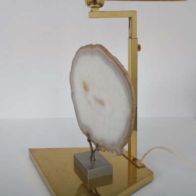 Vintage Belgian Agate Table Lamp, 1970s-GG-676470