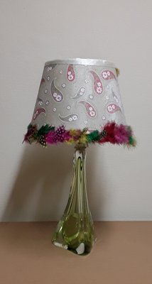 Vintage Belgian Crystal Glass Table Lamp from Val St Lambert-HOI-1440973