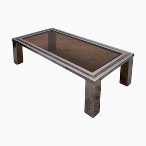 Vintage Belgian Rectangular Coffee Table from Belgo Chrome, 1980-KL-1769266