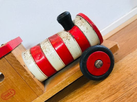 Vintage Belgian Wooden Train Toy, 1950s-WQJ-736012