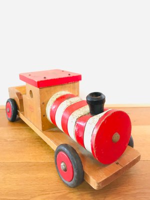 Vintage Belgian Wooden Train Toy, 1950s-WQJ-736012