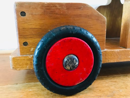 Vintage Belgian Wooden Train Toy, 1950s-WQJ-736012