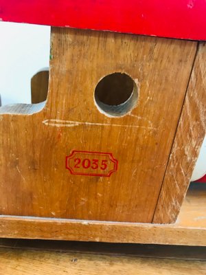 Vintage Belgian Wooden Train Toy, 1950s-WQJ-736012