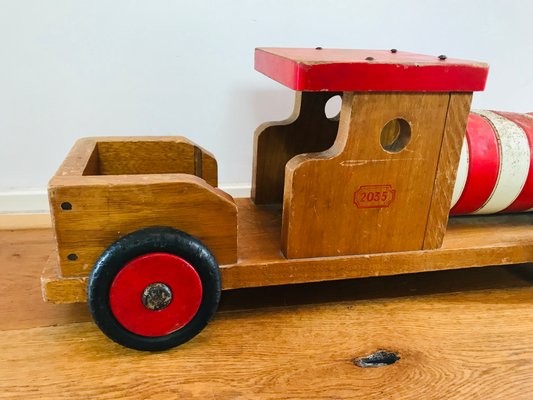 Vintage Belgian Wooden Train Toy, 1950s-WQJ-736012