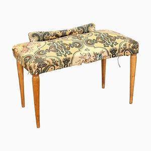 Vintage Bench in Beech and Leatherette, 1950s-VMM-2033280