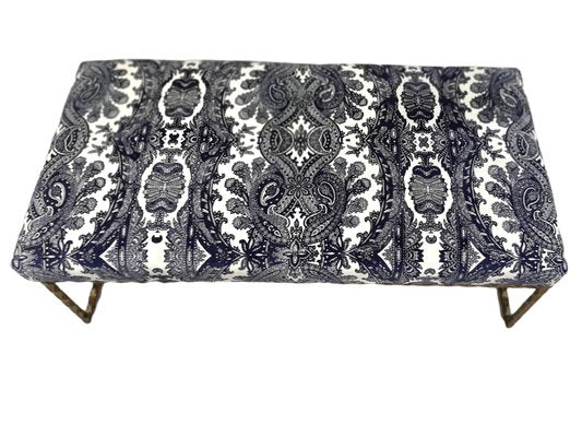 Vintage Bench with Wrought Iron Structure-TCS-1326359