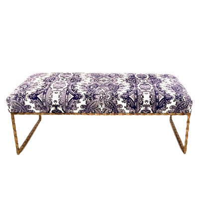 Vintage Bench with Wrought Iron Structure-TCS-1326359