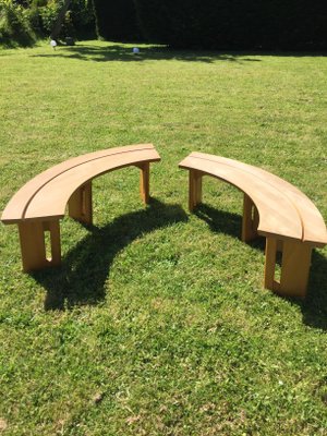 Vintage Benches by Pierre Chapo, 1973, Set of 2-EVQ-2040473