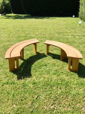 Vintage Benches by Pierre Chapo, 1973, Set of 2-EVQ-2040473