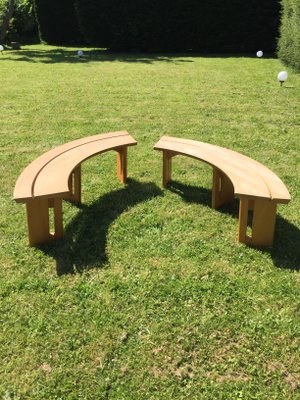 Vintage Benches by Pierre Chapo, 1973, Set of 2-EVQ-2040473