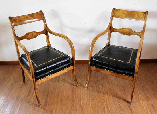 Vintage Biedermeier Armchairs, Set of 2-IYX-1329111