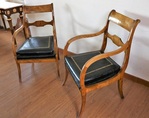 Vintage Biedermeier Armchairs, Set of 2-IYX-1329111