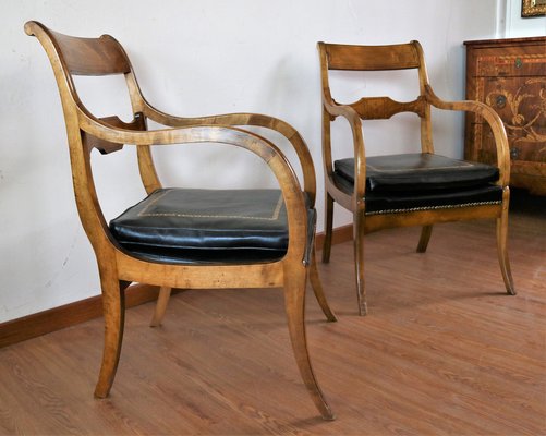 Vintage Biedermeier Armchairs, Set of 2-IYX-1329111