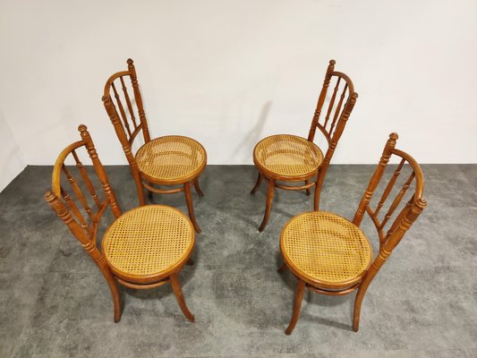 Vintage Bistro Chairs, 1950s, Set of 4-IRH-865956