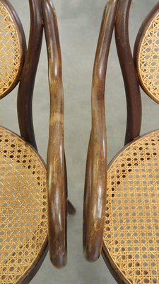 Vintage Bistro Chairs with Armrests from Thonet, Set of 2-HPP-2023275