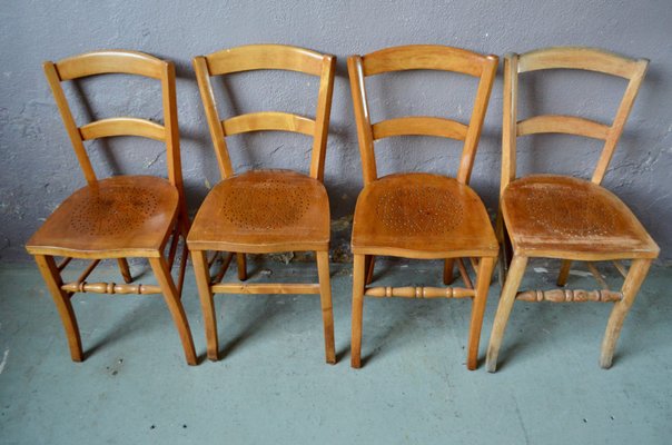 Vintage Bistrot Chairs, Set of 4-AIU-1066697