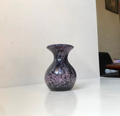 Vintage Black and Purple Spatter Murano Glass Vase from Murano, 1960s-LCR-725933