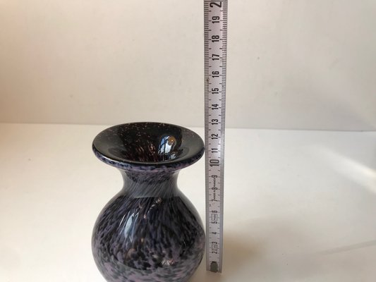 Vintage Black and Purple Spatter Murano Glass Vase from Murano, 1960s-LCR-725933