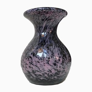 Vintage Black and Purple Spatter Murano Glass Vase from Murano, 1960s-LCR-725933