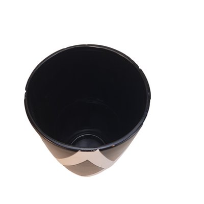 Vintage Black and White Stripe Ceramic Vase-TCS-1152740