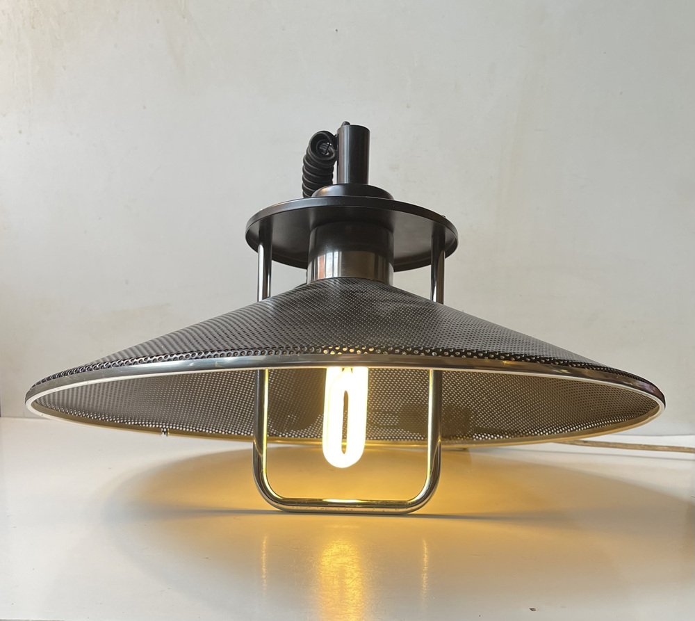 Vintage Black Architects Studio Rise and Fall Ceiling Lamp from Bell Belysning, 1980s