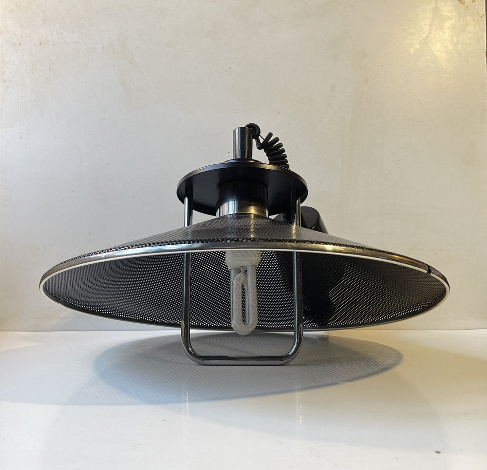 Vintage Black Architects Studio Rise and Fall Ceiling Lamp from Bell Belysning, 1980s