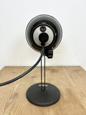 Vintage Black Enamel Table Lamp, 1950s-CGF-1718312