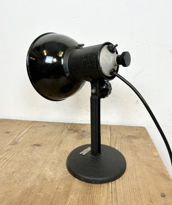 Vintage Black Enamel Table Lamp, 1950s-CGF-1718312