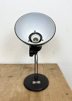 Vintage Black Enamel Table Lamp, 1950s-CGF-1718312