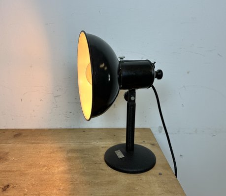 Vintage Black Enamel Table Photo Lamp, 1950s-CGF-1703649