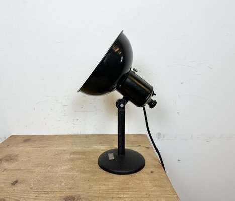 Vintage Black Enamel Table Photo Lamp, 1950s-CGF-1703649