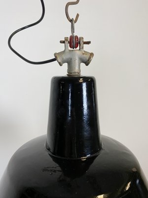 Vintage Black Industrial Ceiling Lamp, 1930s-CGF-828606