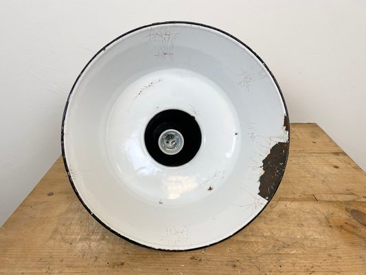 Vintage Black Industrial Ceiling Lamp, 1930s-CGF-828606