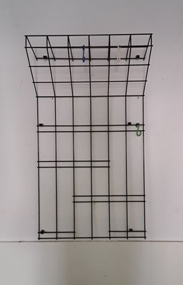 Vintage Black Iron Wire Wardrobe, 1970s-HOI-903412