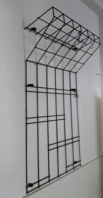 Vintage Black Iron Wire Wardrobe, 1970s-HOI-903412