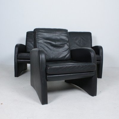 Vintage Black Leather Chair-HJY-1716317