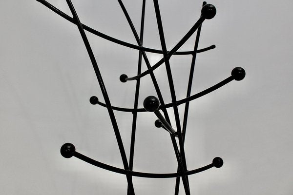 Vintage Black Metal Coat Rack by B.R.A.N.D, Vienna, 1980s-NB-1189198