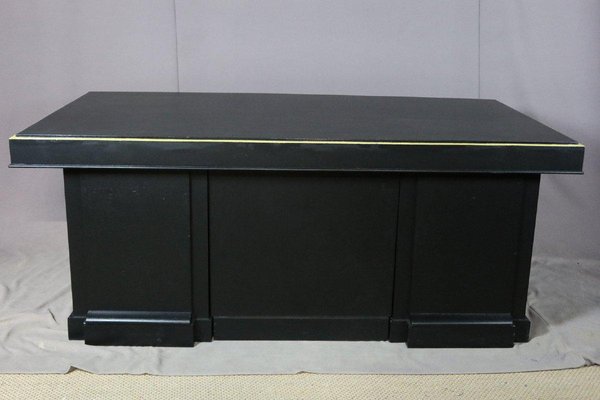 Vintage Black Oak Office Desk, 1950s-WSV-1151421