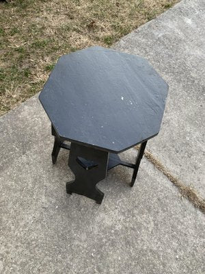 Vintage Black Painted Side Table-OXJ-1110910