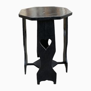 Vintage Black Painted Side Table-OXJ-1110910