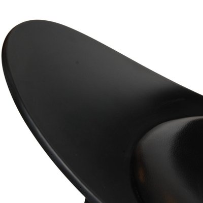 Vintage Black Shell Chair in Black Leather by Hans Wegner, 2000s-MTD-1746785