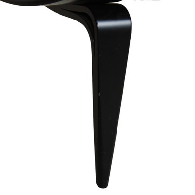 Vintage Black Shell Chair in Black Leather by Hans Wegner, 2000s-MTD-1746785