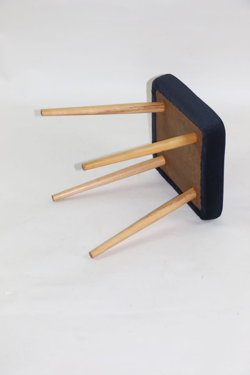 Vintage Black Stool, 1970s