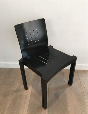 Vintage Black Wooden Chair-BA-1335798